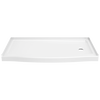 60 x 32" Curved Alcove Shower Base with Right Drain