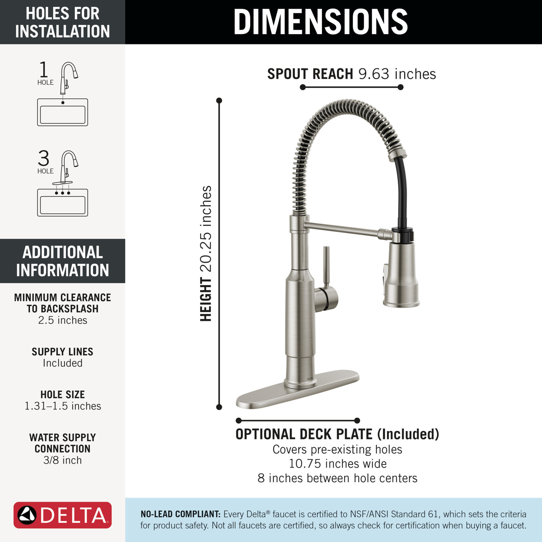 Single-Handle Pull-Down Spring Kitchen Faucet, image 3