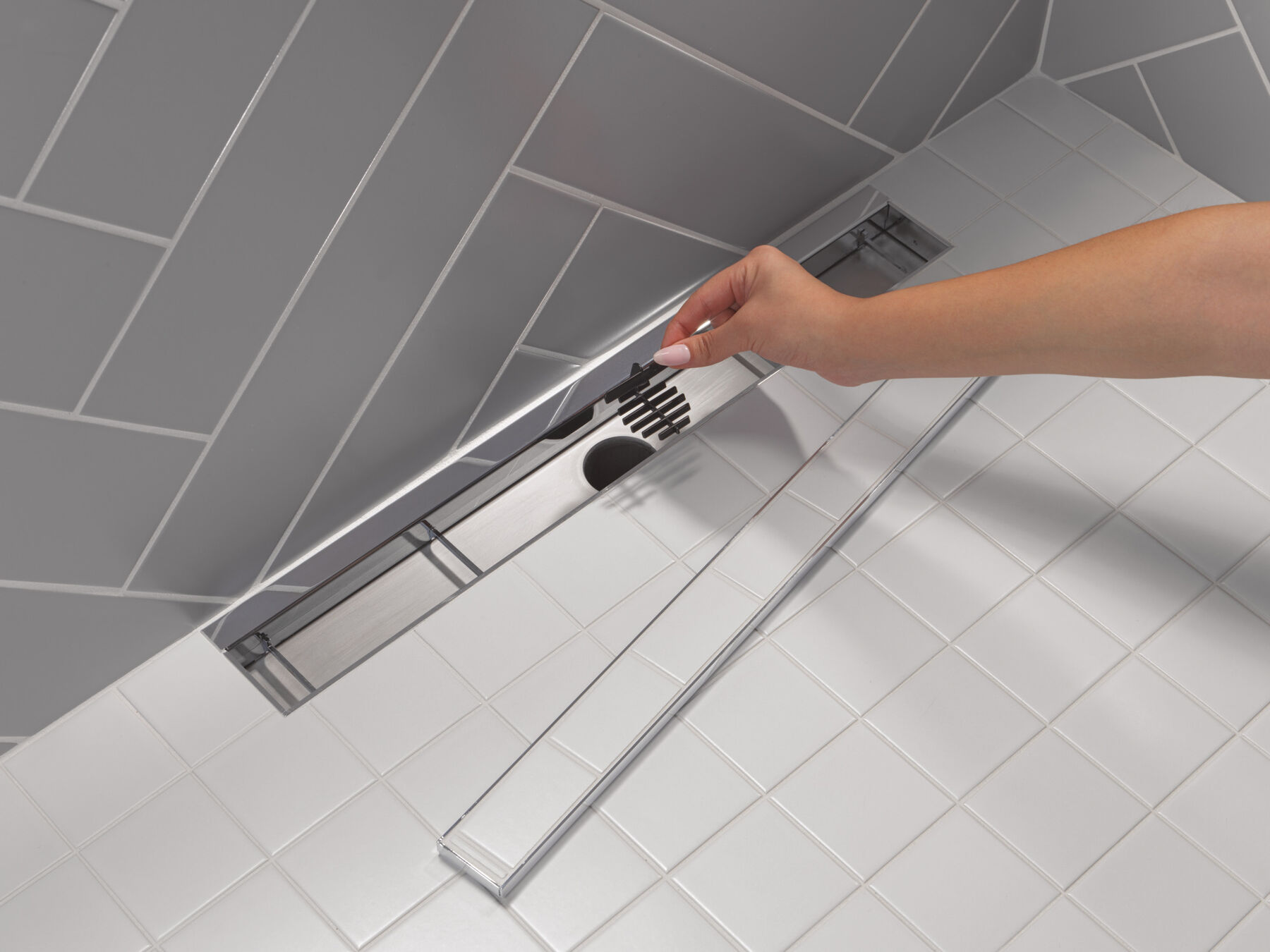 24" Reversible Linear Shower Drain Trim, image 14