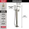 Single Handle Floor Mount Tub Filler Trim (Recertified)