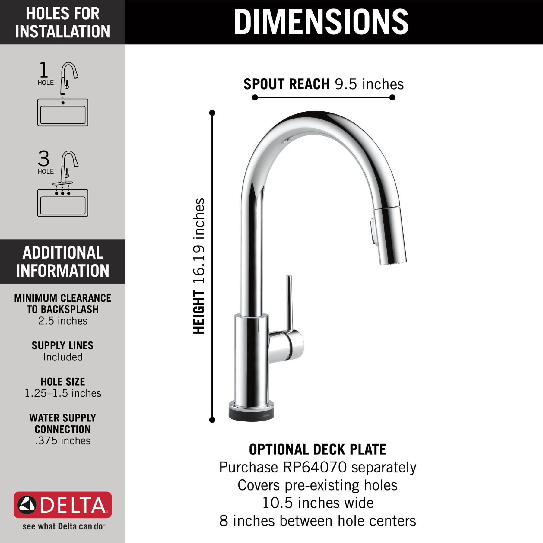Touch<sub>2</sub>O®  Pull-Down Kitchen Faucet 1L (Recertified), image 1