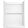 60x32 Alcove Shower Base with Tile Wall Bundle - Center Drain Curve