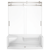 60x32 Alcove Shower Base with Door Bundle - Left Seat Right Drain Curve