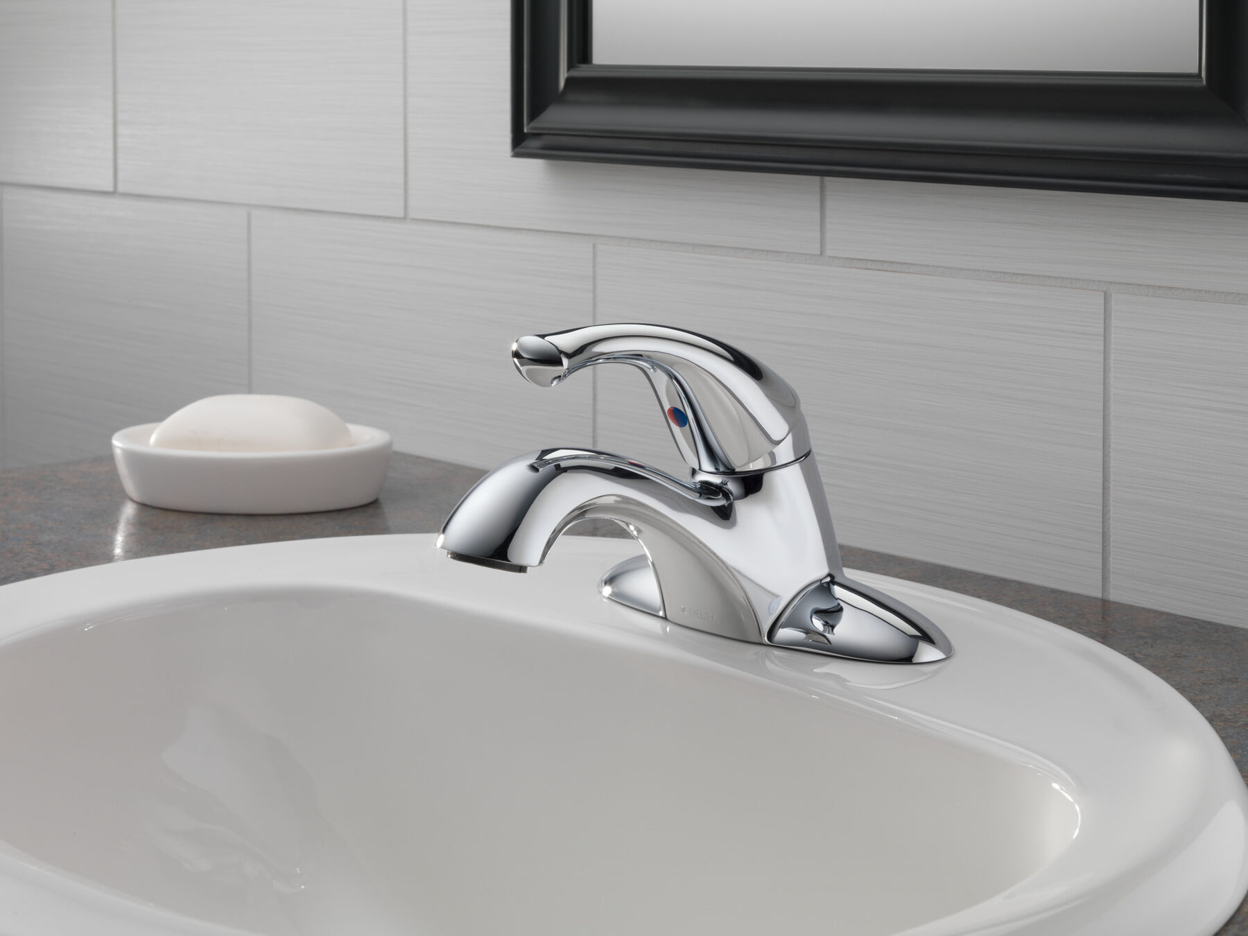 Single Handle Centerset Bathroom Faucet (Recertified)