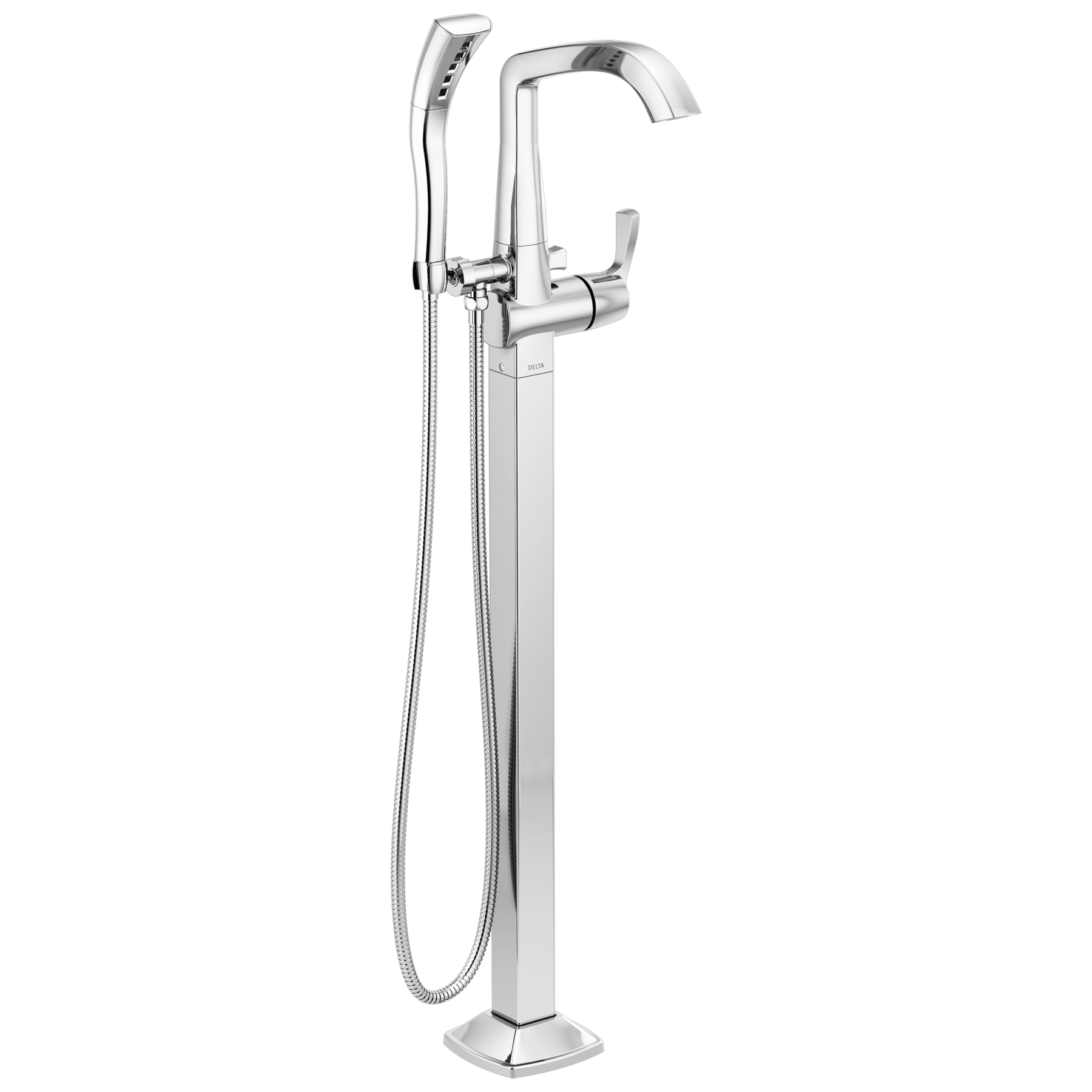 Single Handle Floor Mount Tub Filler Trim