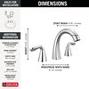 Two Handle Widespread Pull-Down Bathroom Faucet