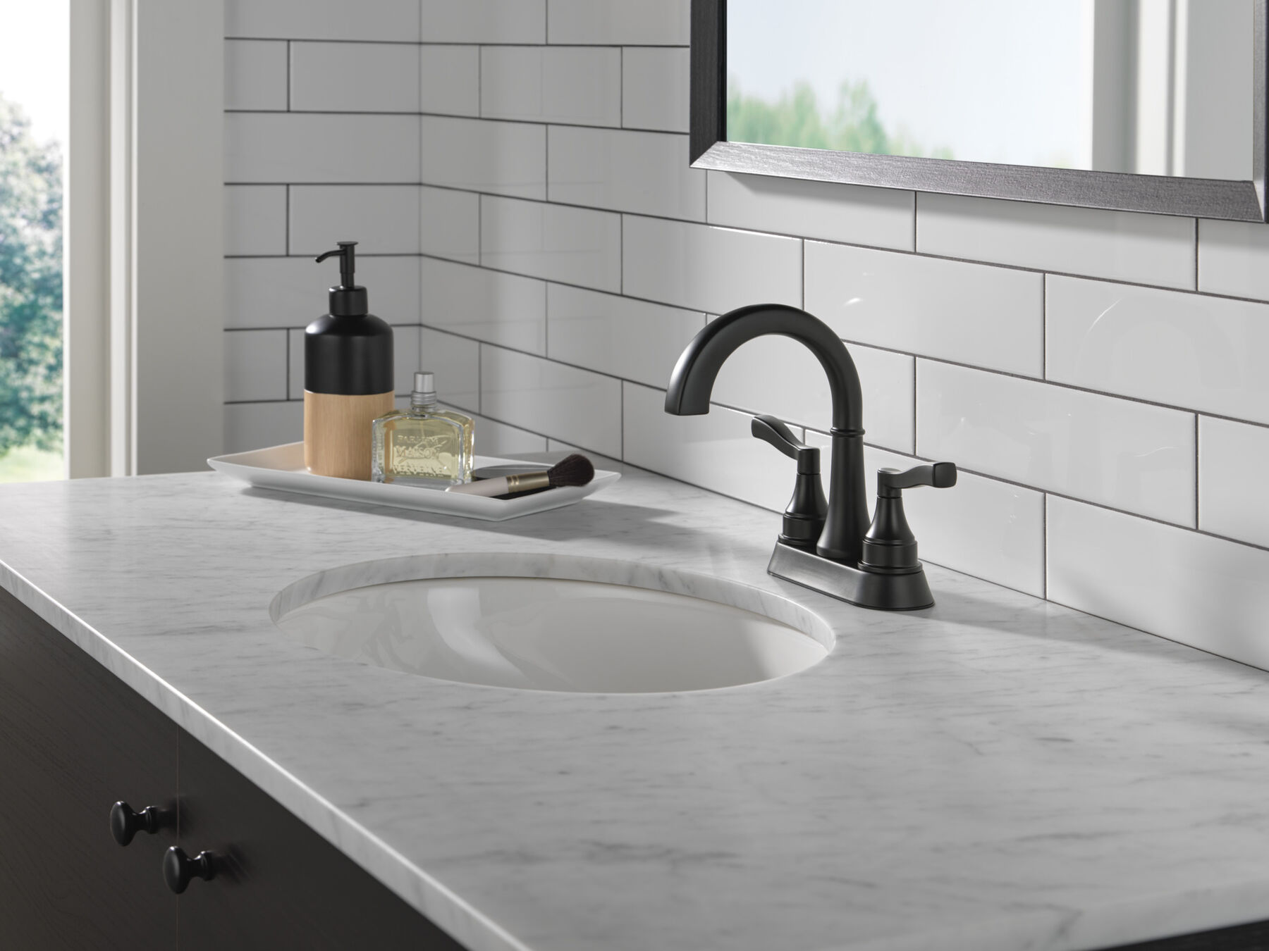 Two Handle Centerset Bathroom Faucet