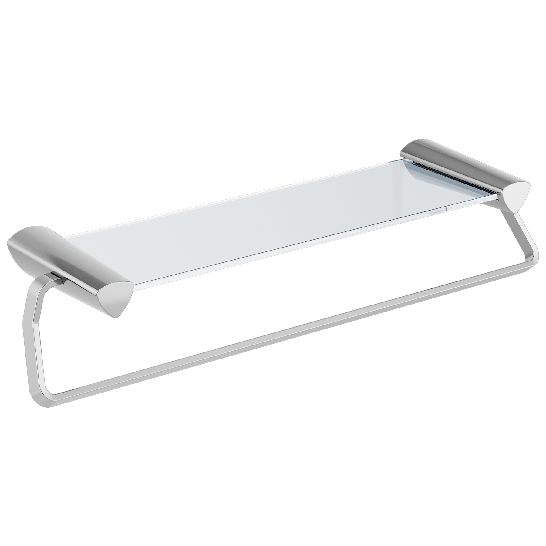 24" Towel Bar with Glass Shelf