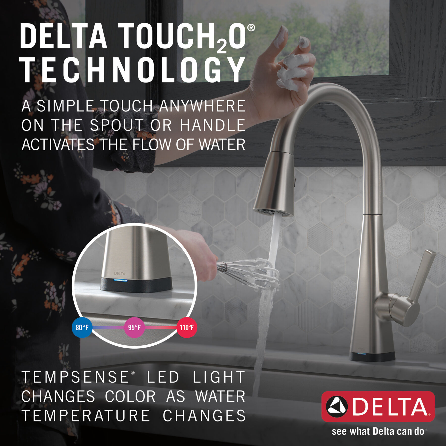 Single-Handle Pull-Down Kitchen Faucet with Touch<sub>2</sub>O&reg; Technology