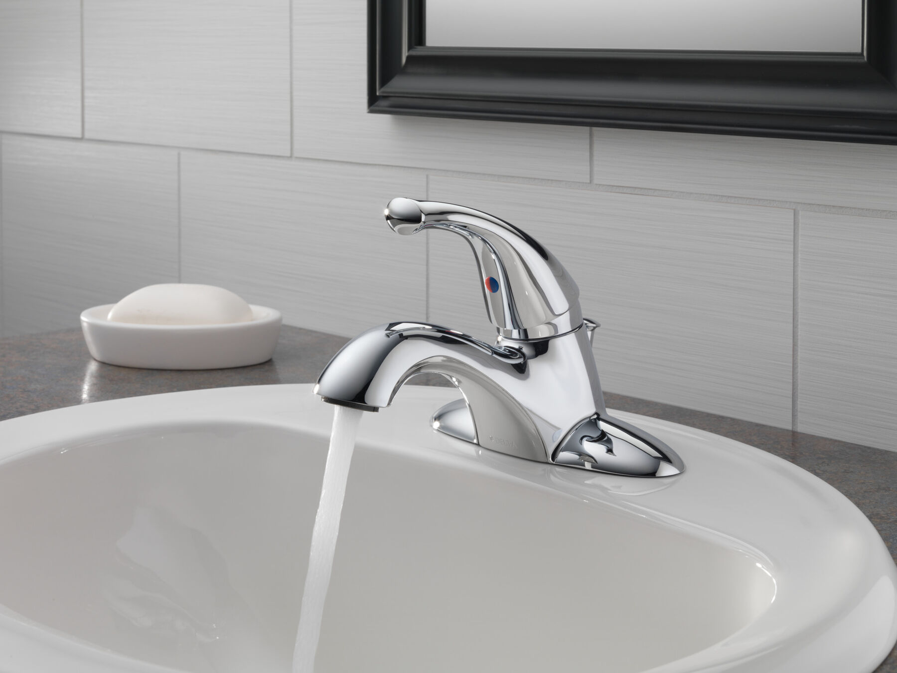 Single Handle Centerset Bathroom Faucet (Recertified)