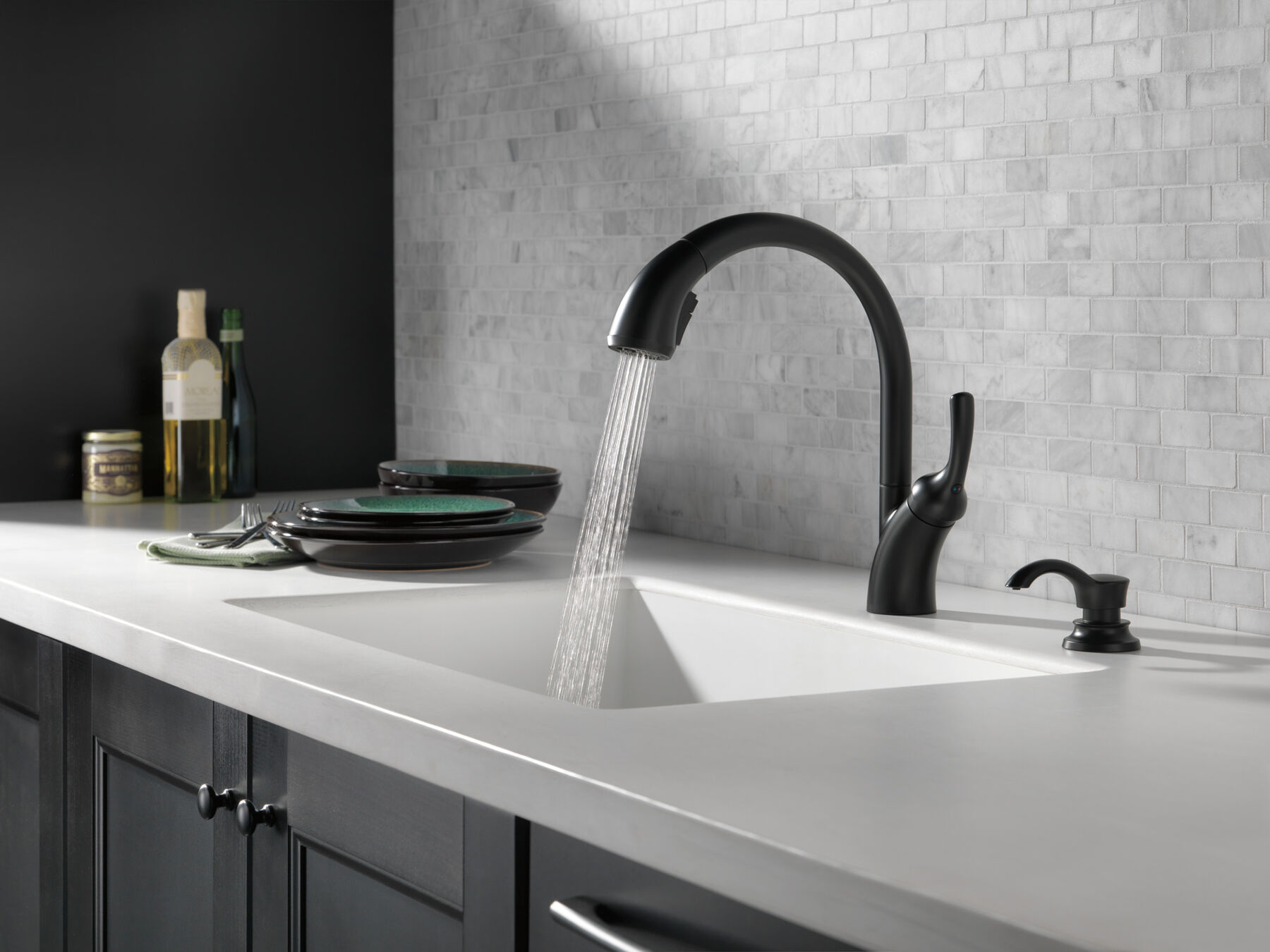 Single Handle Pull-Out Kitchen Faucet with Soap Dispenser and ShieldSpray&reg; Technology (Recertified), image 6