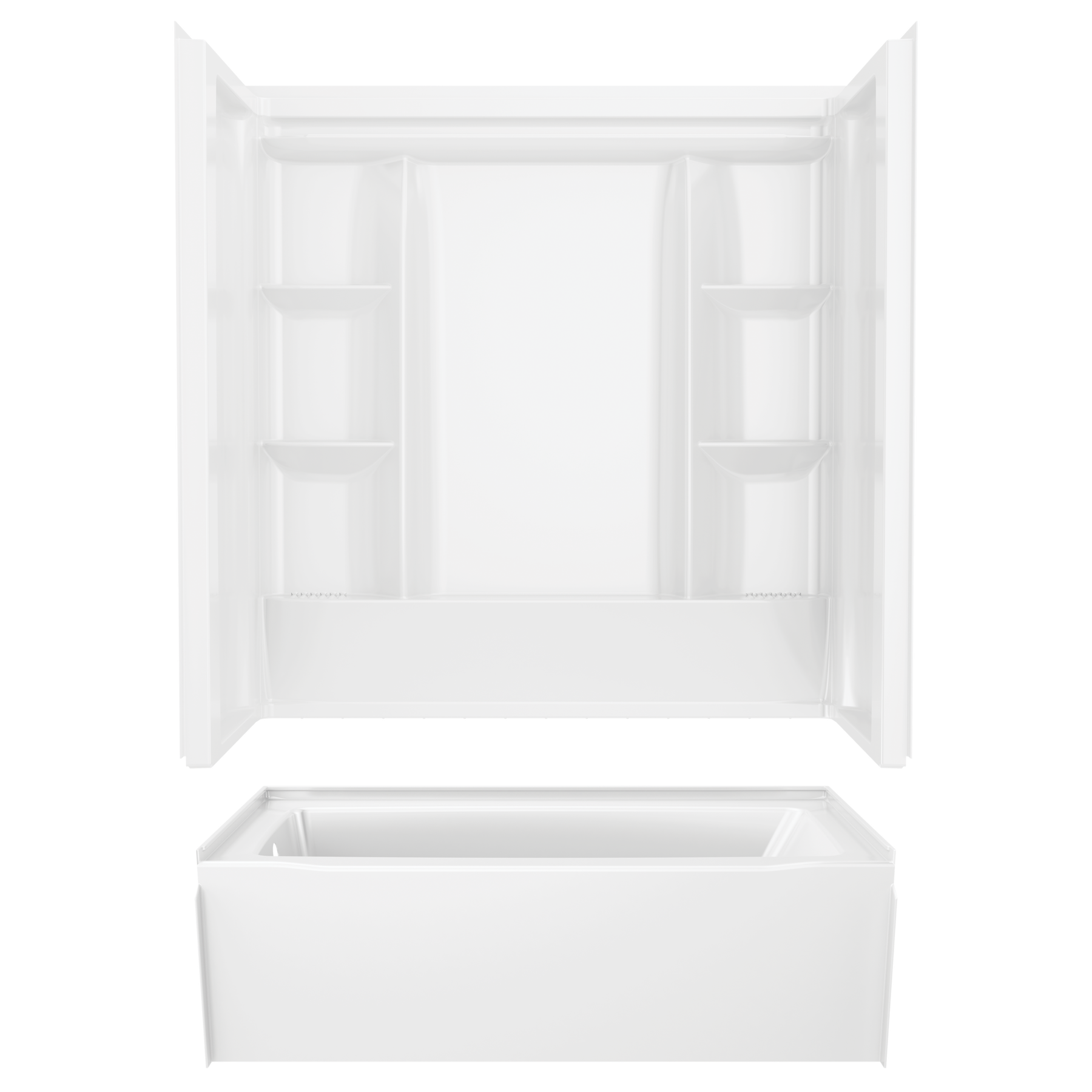 60x30 Alcove Bathtub with Wall Set Bundle - Left Drain