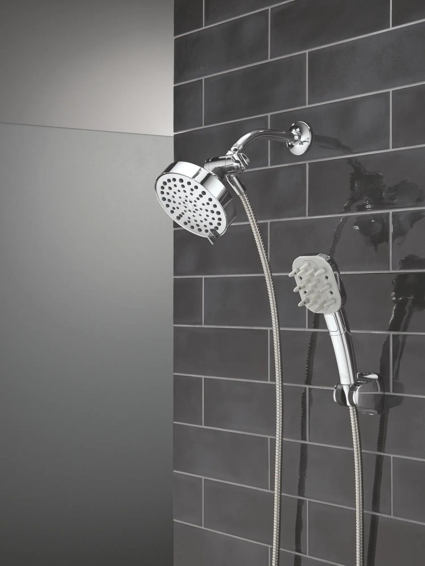 Detangling Hand Shower with 4-Setting Showerhead Bundle