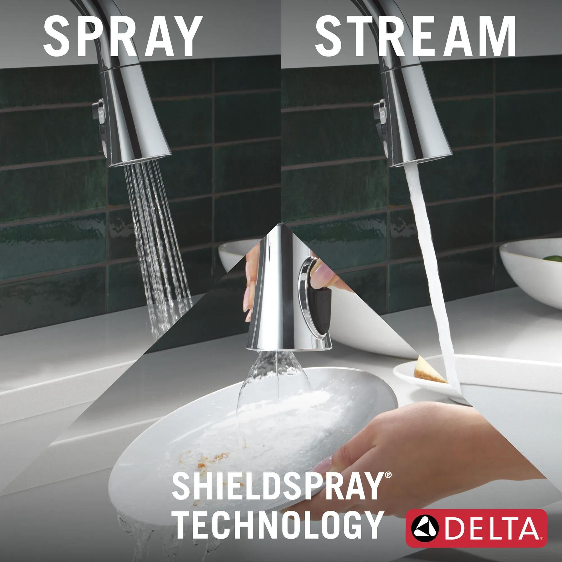 Touch<sub>2</sub>O&reg; Technology Kitchen Faucet with Touchless Technology