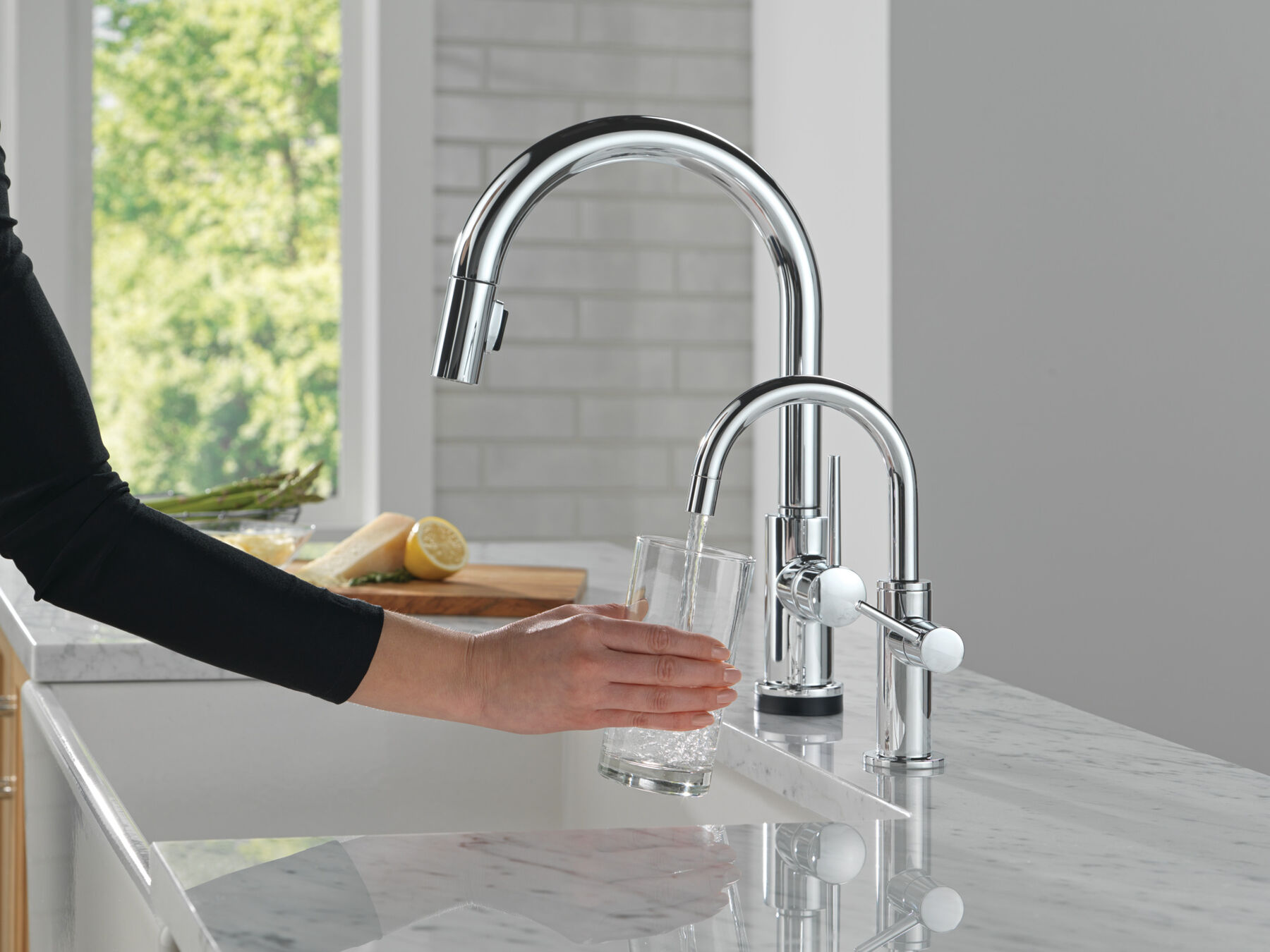 Contemporary Round Beverage Faucet, image 1