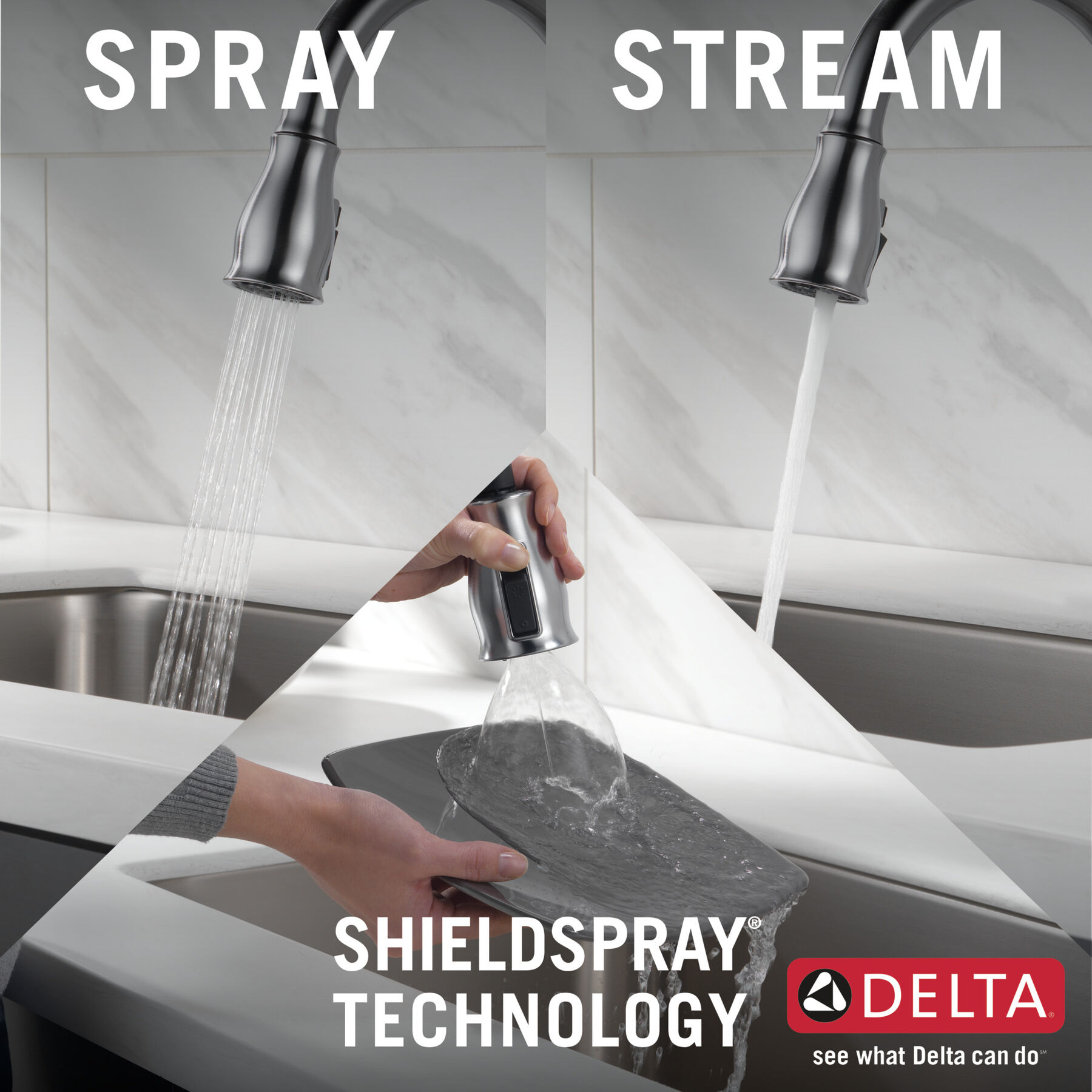 Single Handle Pull-Down Kitchen Faucet with ShieldSpray&reg; Technology (Recertified), image 10