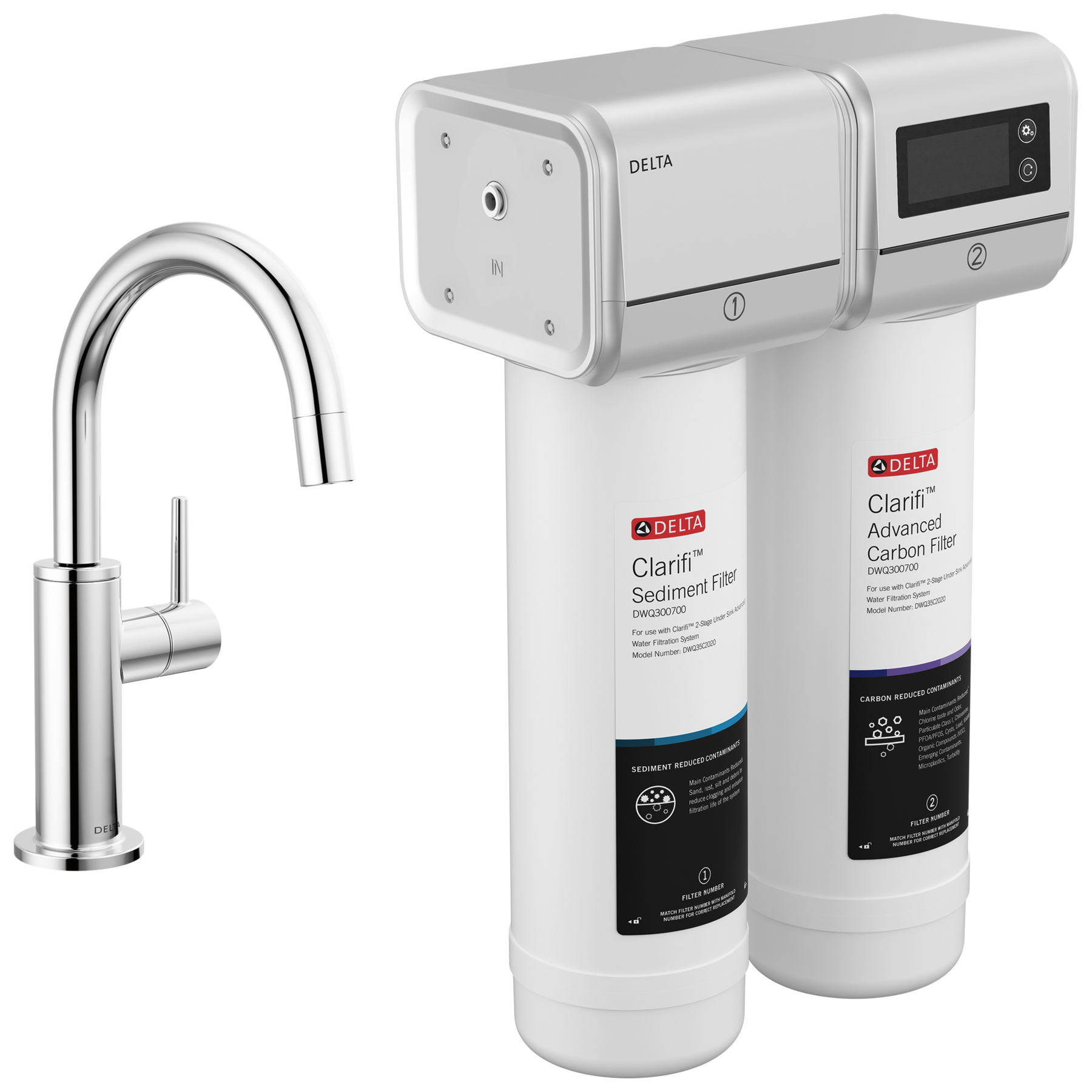 2-Stage Water Filtration System with Beverage Faucet Bundle