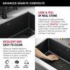 30&rdquo; Granite Composite Workstation Kitchen Sink Undermount Single Bowl with WorkFlow&trade; Ledge and Accessories in Metallic Black