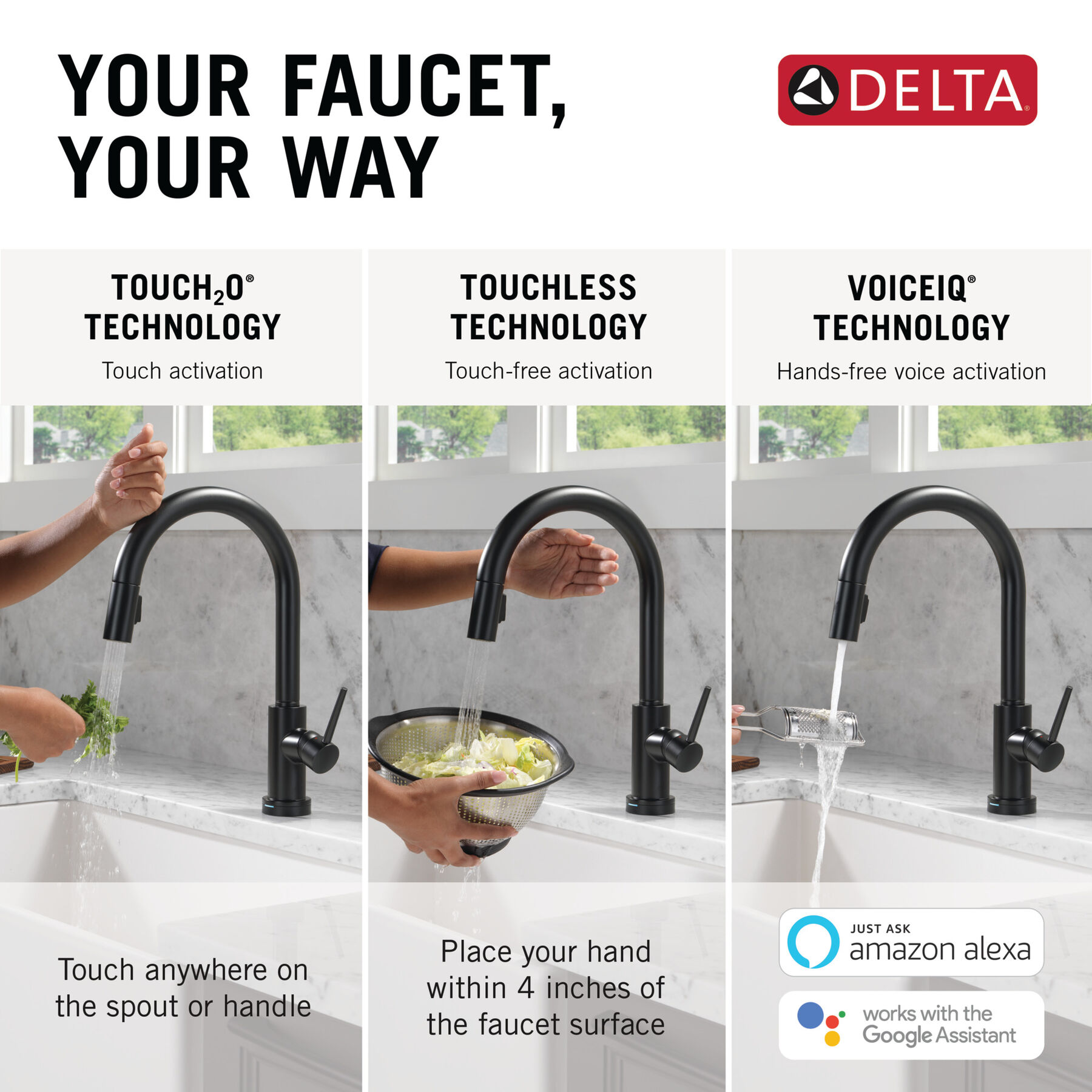 VoiceIQ® Kitchen Faucet with Touch<sub>2</sub>O® Technology with Touchless Technology, image 11