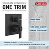 Angular Modern Monitor® 14 Series Valve Trim with 3-Setting Integrated Diverter