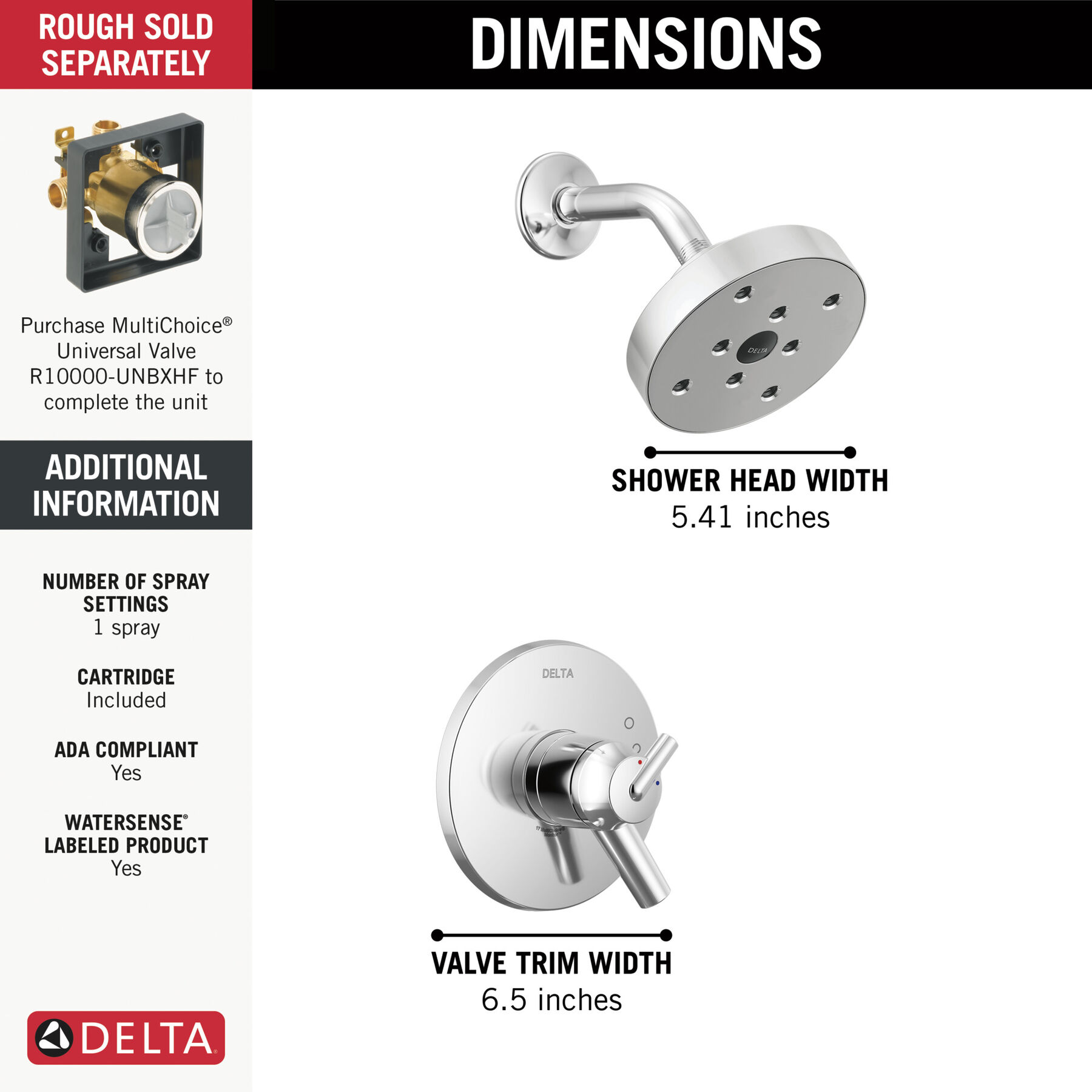 Monitor® 17 Series H<sub>2</sub>Okinetic® Shower Trim, image 2