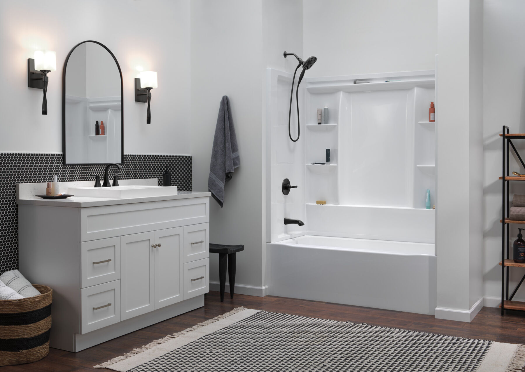 60x30 Alcove Bathtub, Wall Set and Trim Bundle - Left Drain, image 2