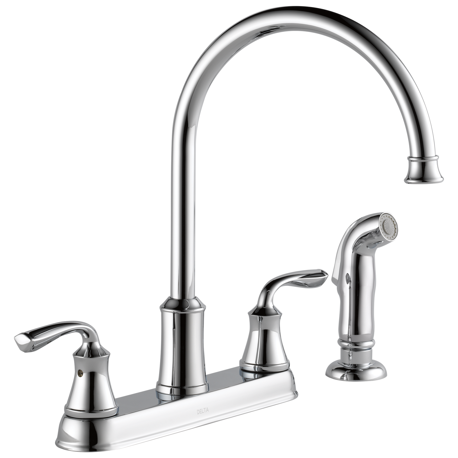 Two Handle Kitchen Faucet with Spray (Recertified)