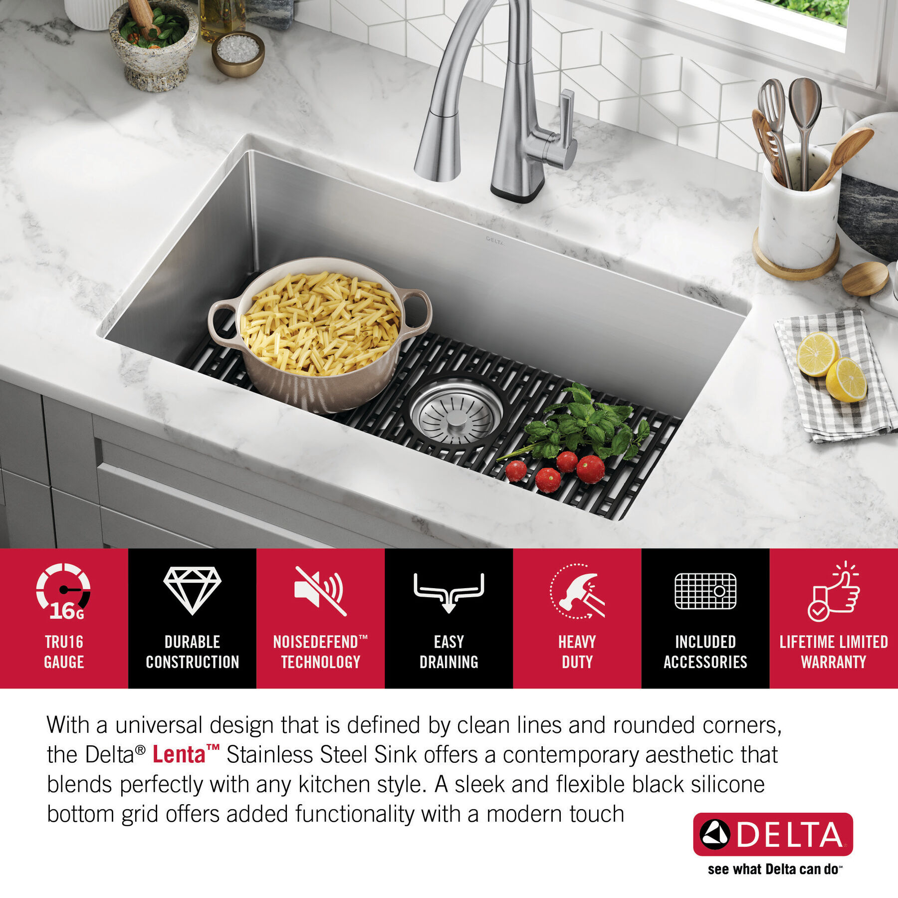 30” Undermount Stainless Steel Single Bowl Kitchen Sink with Accessories, image 5