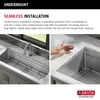 45” Workstation Undermount Single Bowl 16 Gauge Stainless Steel Kitchen Sink with 2-Tier WorkFlow™ Ledge and Accessories