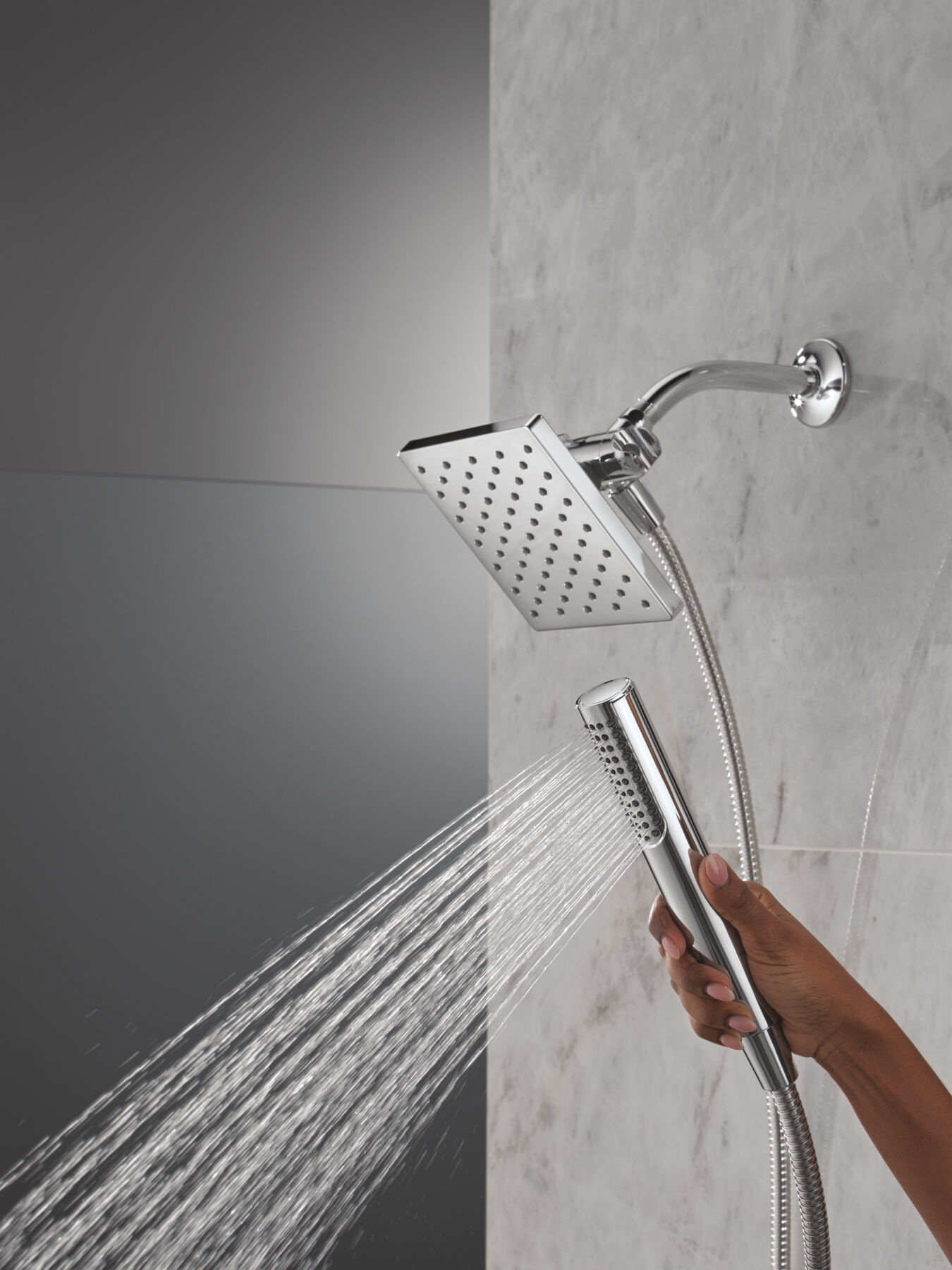 Single Setting Two-in-One Combination Shower