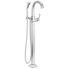 Single Handle Floor Mount Tub Filler Trim