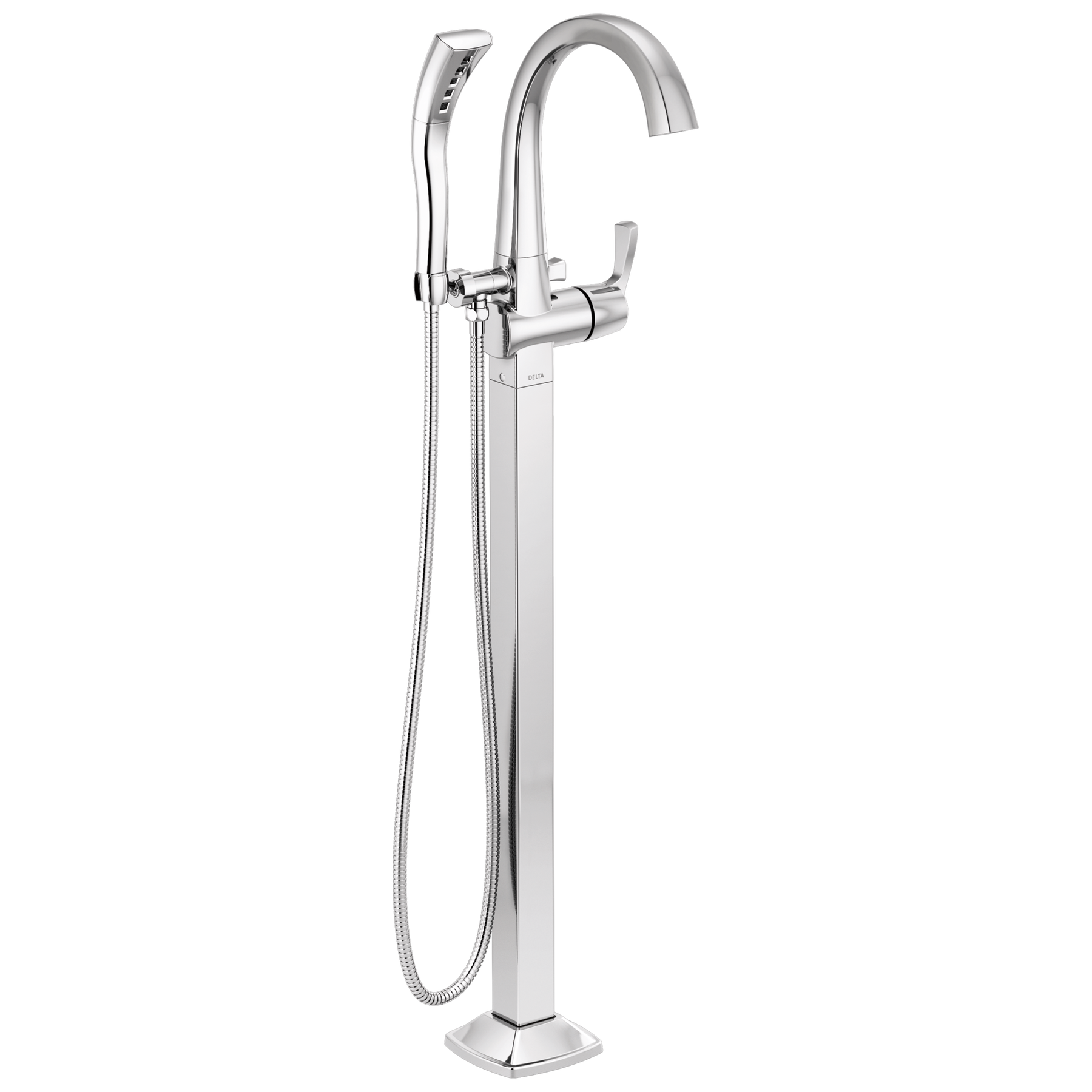 Single Handle Floor Mount Tub Filler Trim