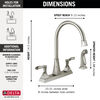 Two Handle Kitchen Faucet with Spray (Recertified)