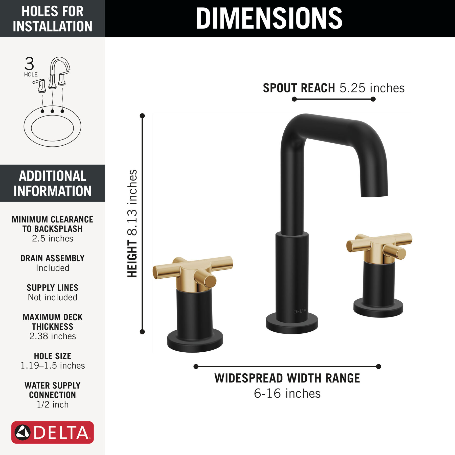 Widespread Bathroom Faucet (Recertified), image 1