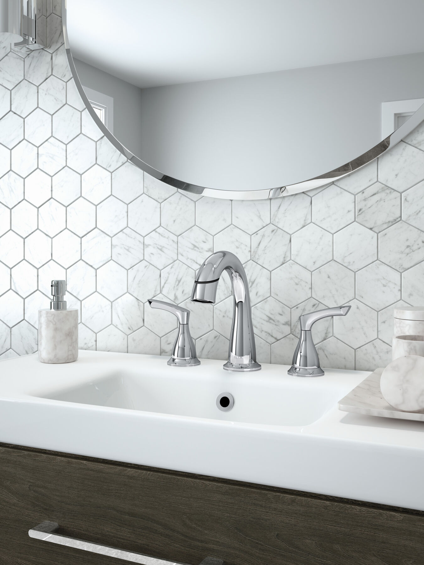 Two Handle Widespread Pull-Down Bathroom Faucet, image 5
