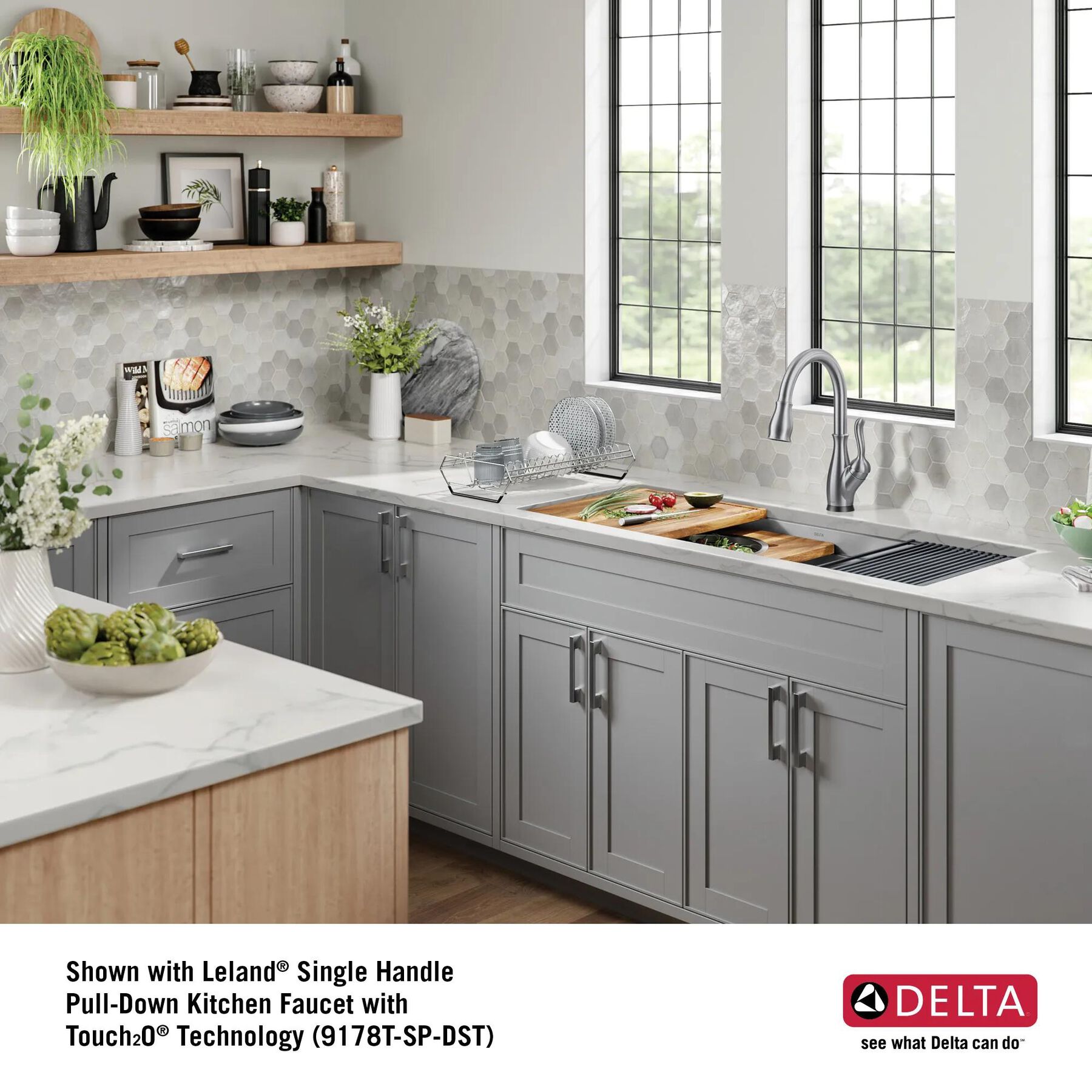 45&rdquo; Workstation Undermount Single Bowl 16 Gauge Stainless Steel Kitchen Sink with 2-Tier&nbsp;WorkFlow&trade; Ledge and Accessories