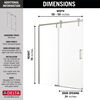 60”x32” Stainless Corner Shower Door