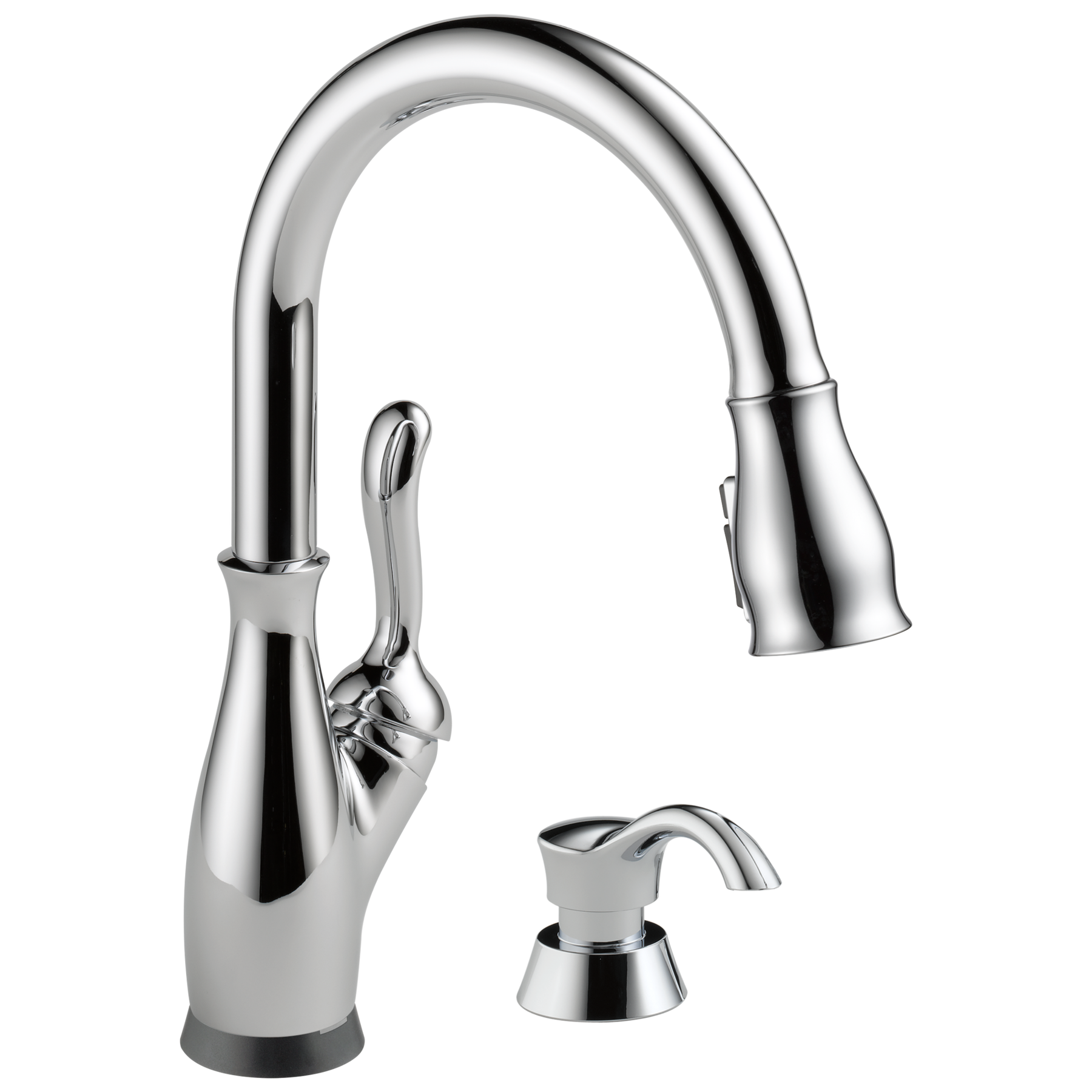 Touch2O with Touchless and VoiceIQ® Technology Single Handle Pull-Down Kitchen Faucet with Soap Dispenser