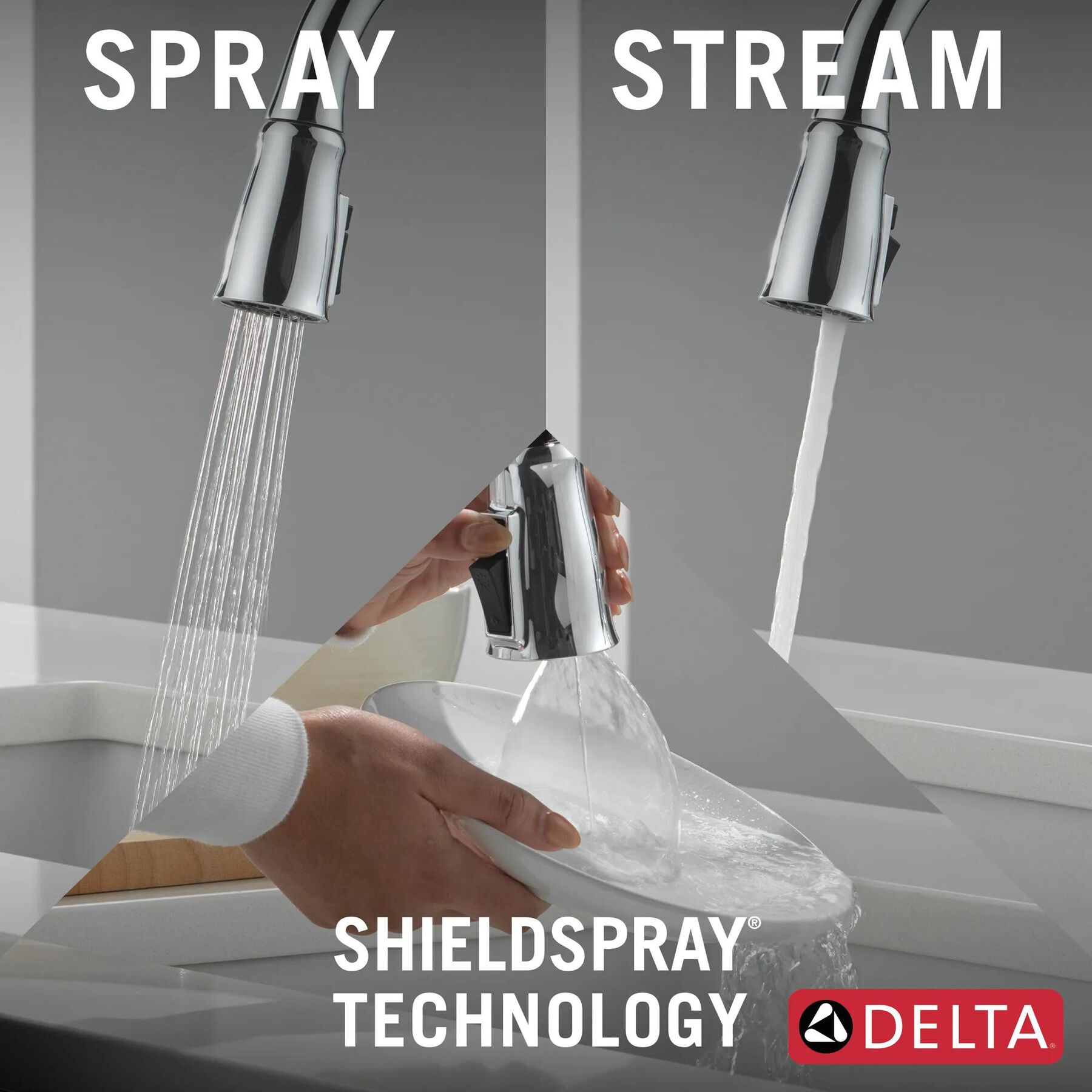 Touch<sub>2</sub>O&reg; Technology Kitchen Faucet with Touchless Technology