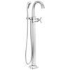 Single Handle Floor Mount Tub Filler Trim