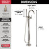 Contemporary Floor-Mount Tub Filler Trim (Recertified)