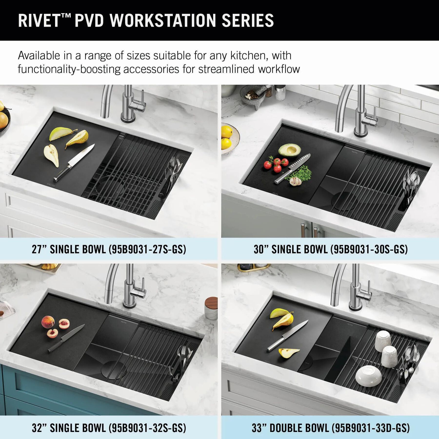 30&rdquo; Undermount 16 Gauge Workstation Kitchen Sink Single Bowl with WorkFlow&trade; Ledge and Accessories