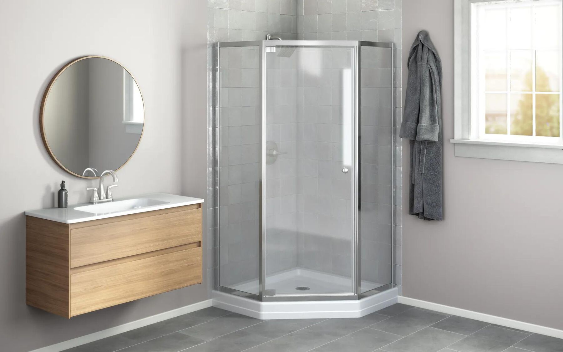 38x38 Corner Shower Bundle - Neo