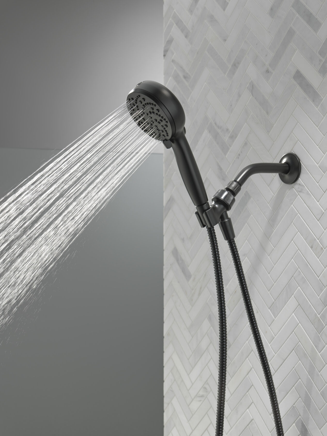 6-Setting Hand Shower with Cleaning Spray in Matte Black - 2.5 GPM, image 6