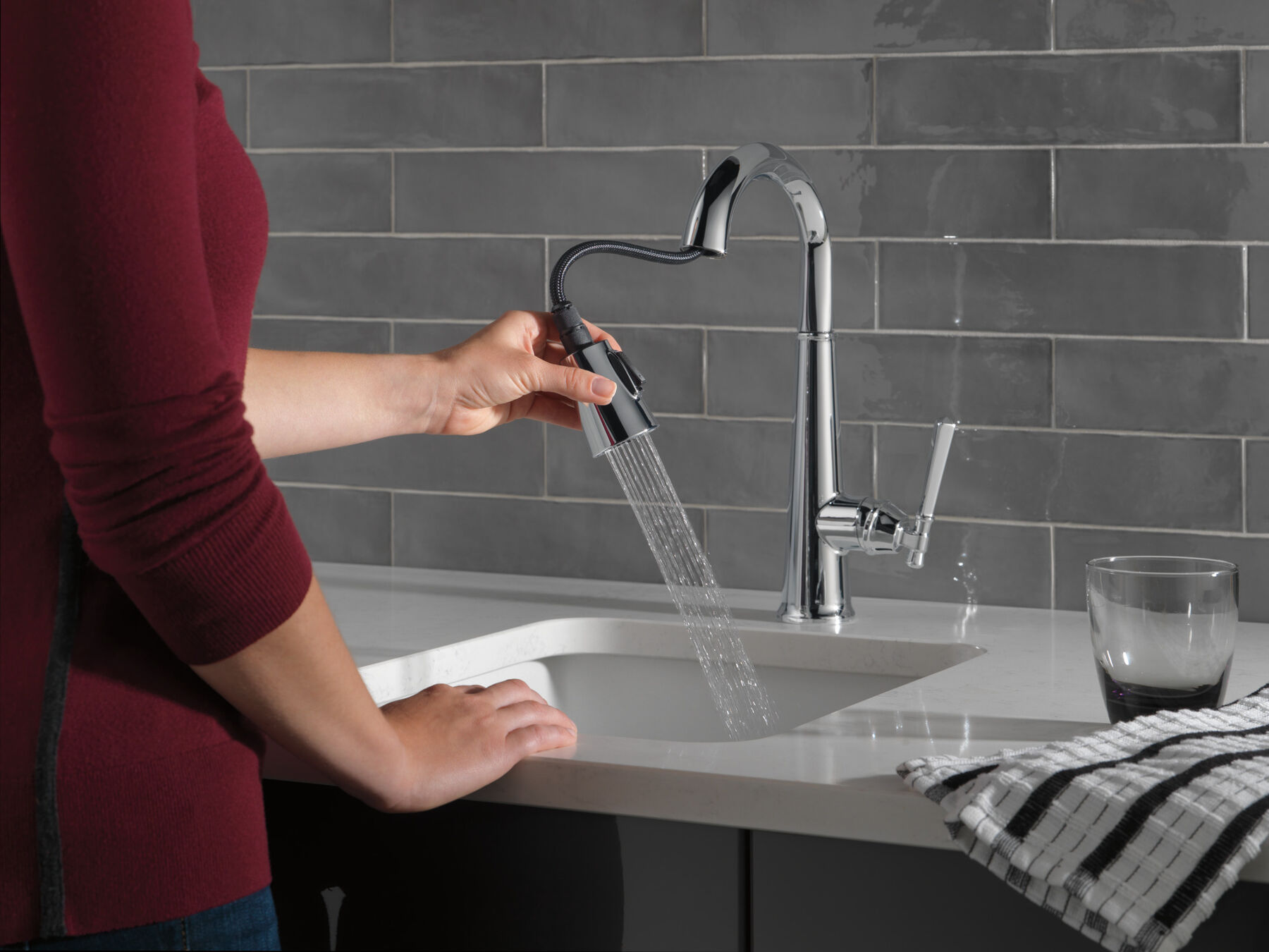 Single Handle Pull-Down Bar/Prep Faucet, image 2