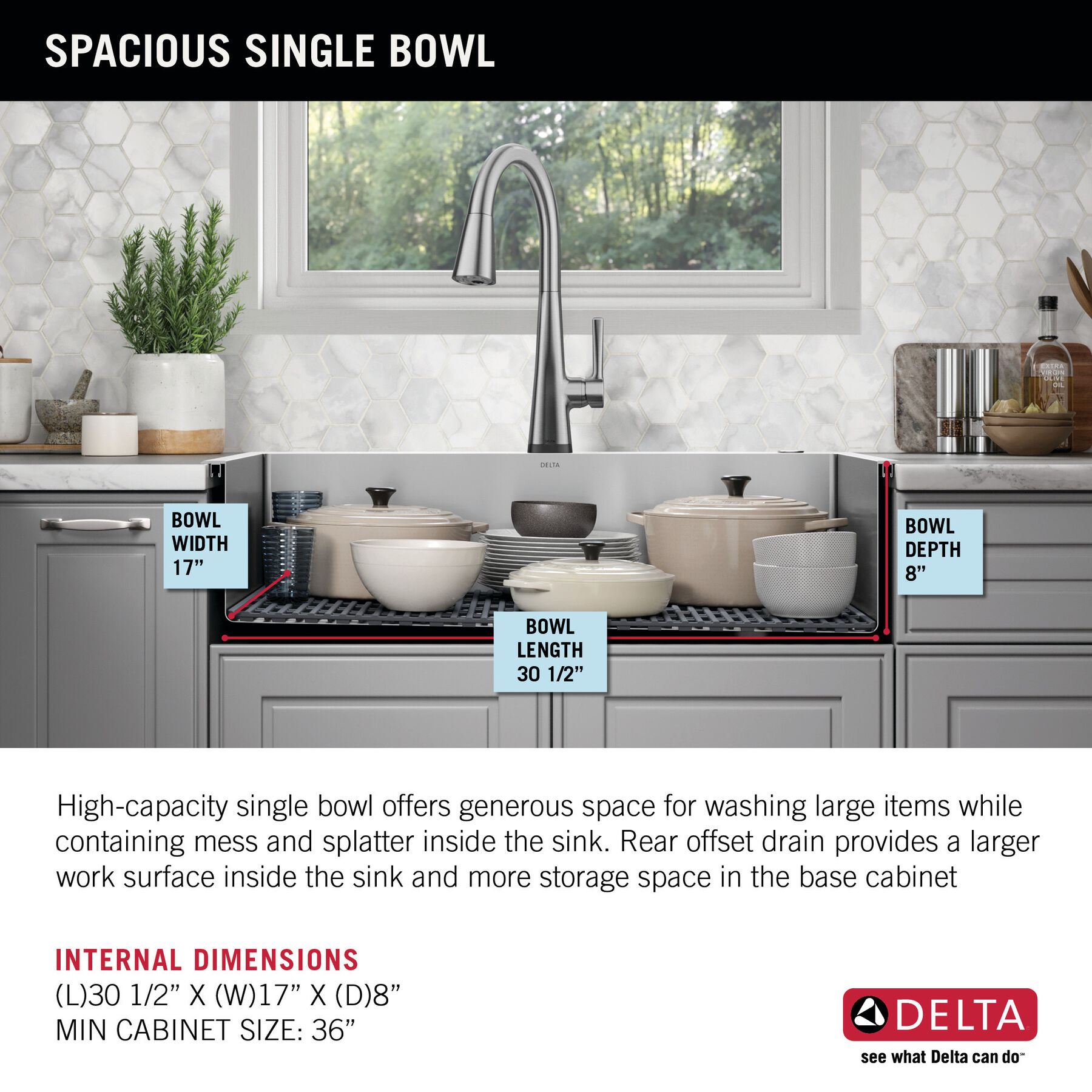 33” Retrofit Farmhouse Apron Front 16 Gauge Stainless Steel Single Bowl Kitchen Sink for Undermount / Drop-In Installation with Accessories, image 4
