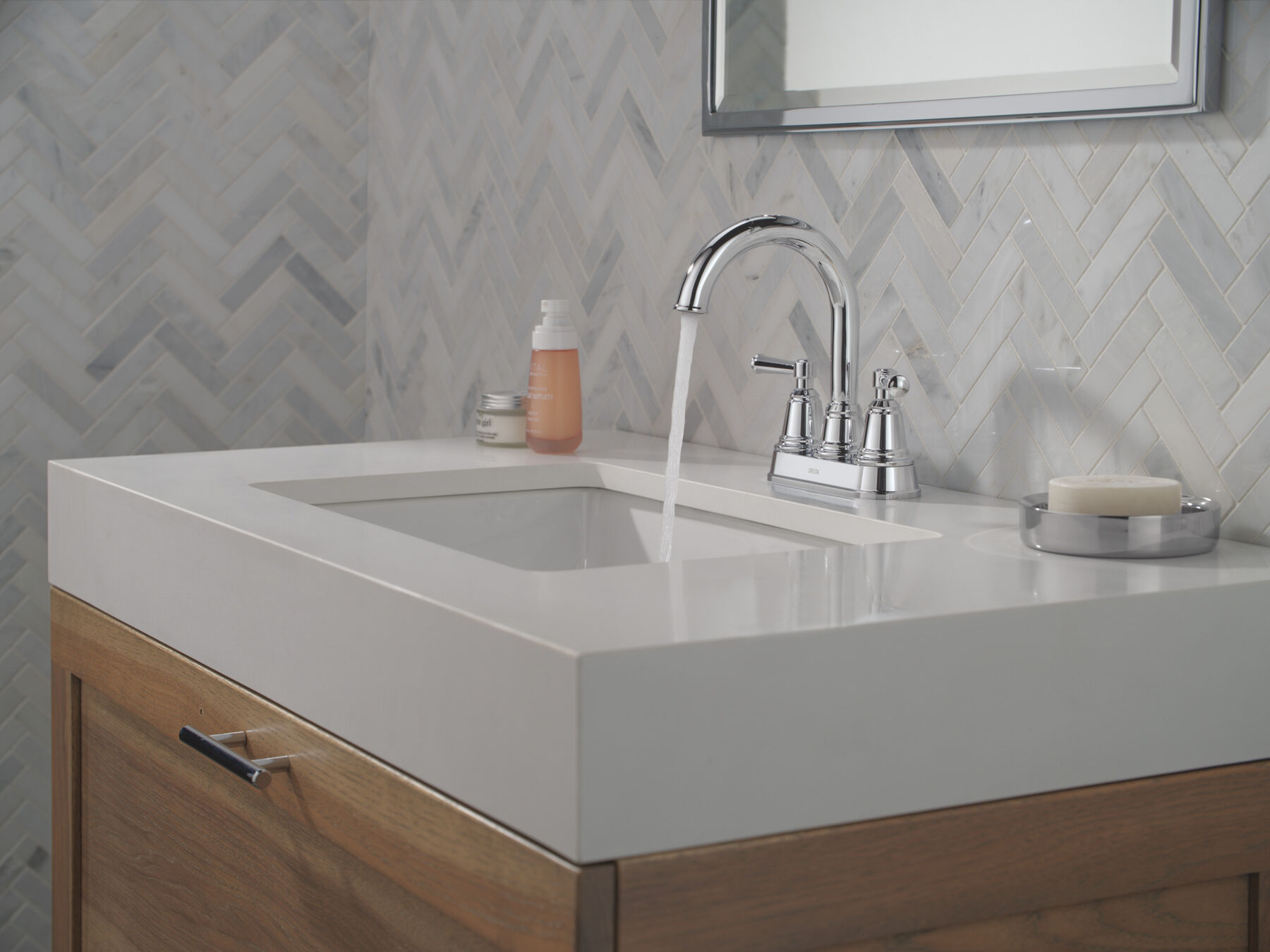 Two Handle Centerset Bathroom Faucet