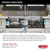 33” Workstation Kitchen Sink Drop-In Top Mount Stainless Steel Single Bowl with WorkFlow™ Ledge and Accessories