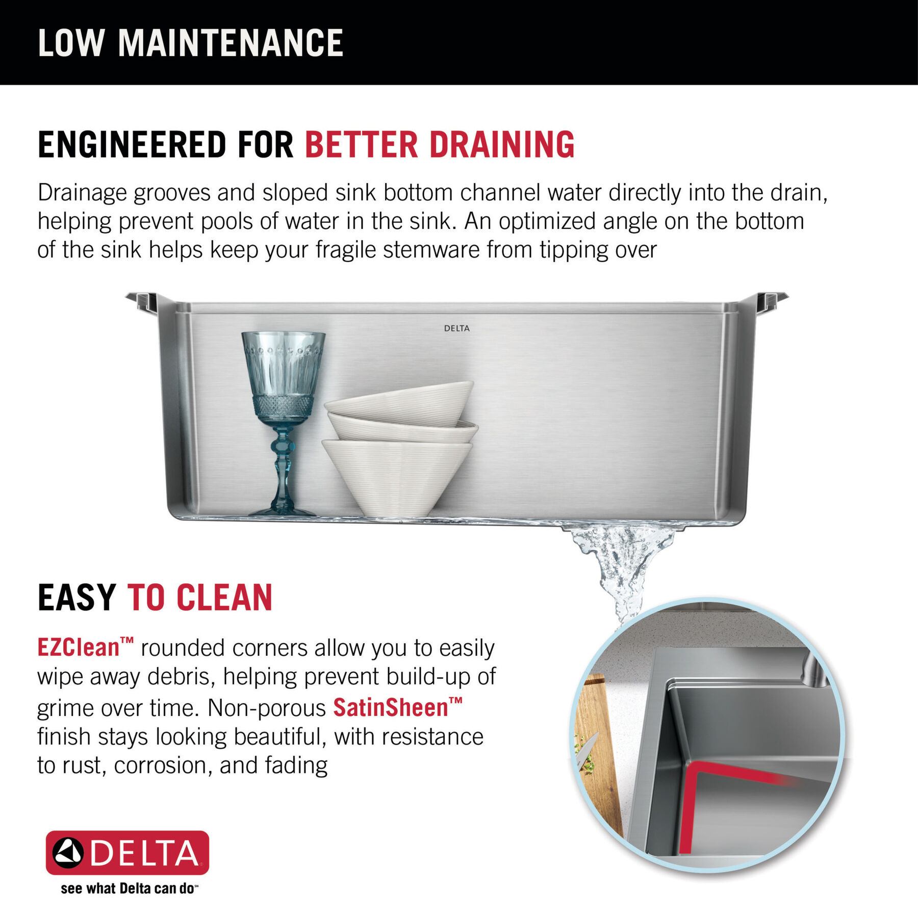 25” Stainless Steel Workstation Kitchen Sink Drop-In Undermount Single Bowl with WorkFlow™ Ledge and Accessories, image 9