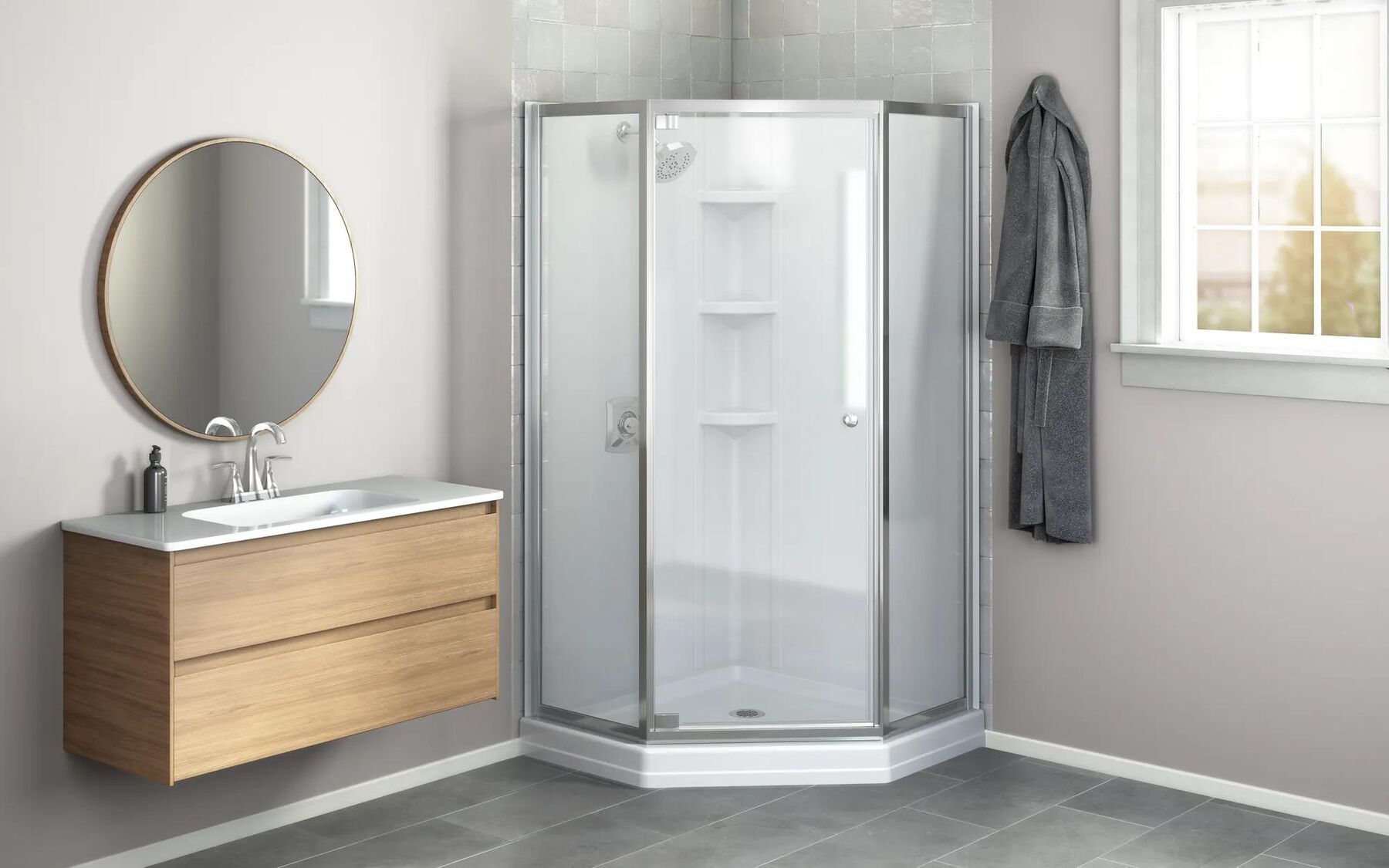 38x38 Corner Shower Bundle - Neo